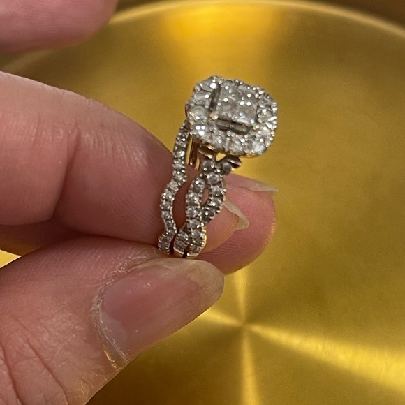 14k diamond bridal set - Picture 4 of 7